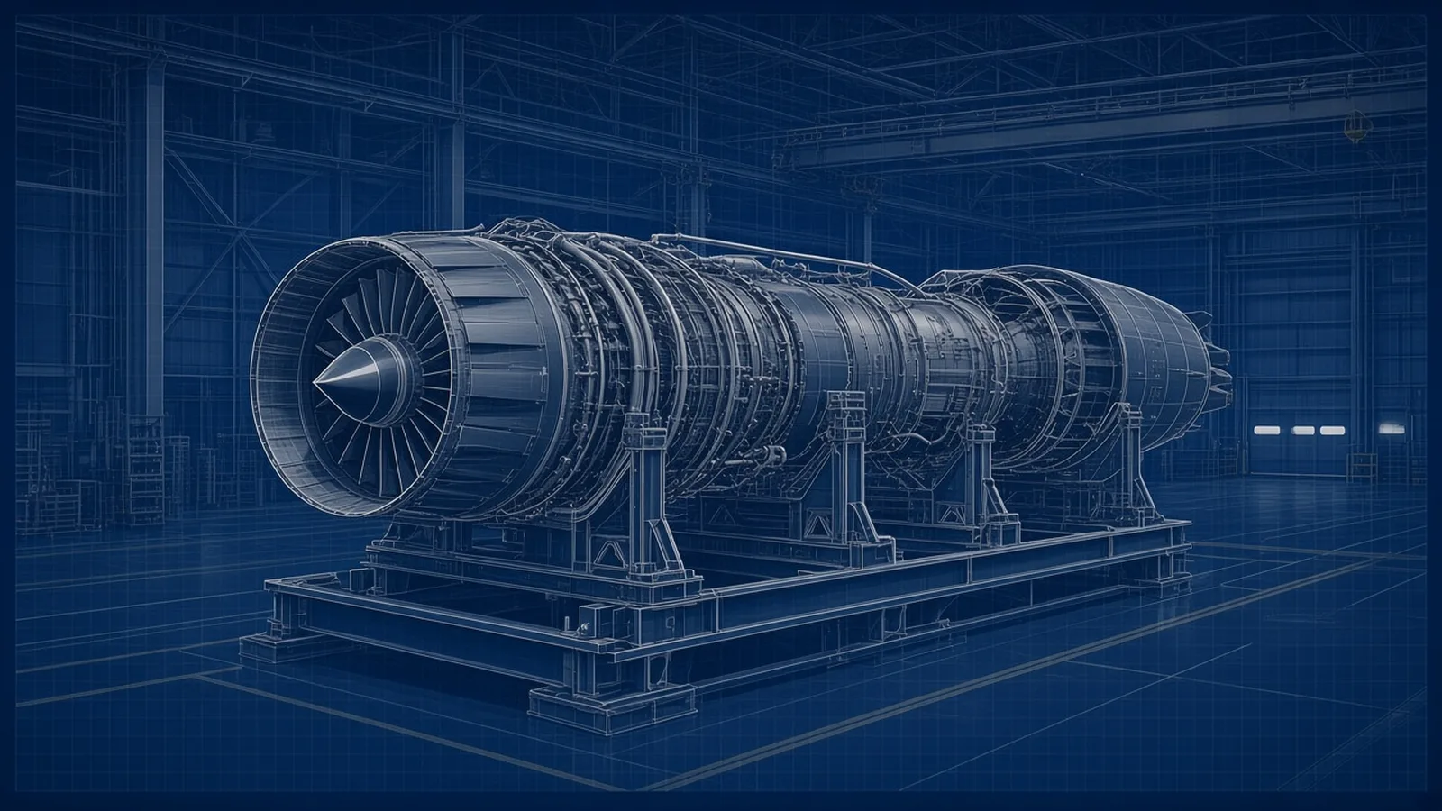 Aerospace & Defense exit planning: blueprint-style illustration for aerospace and defense company exit planning