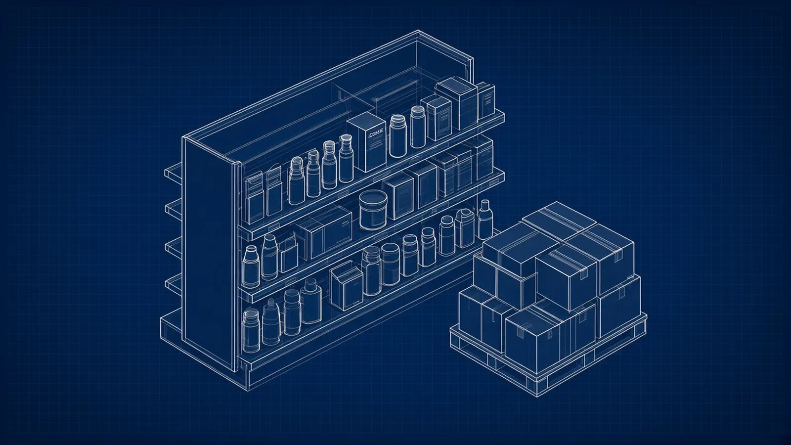 CPG (Consumer Packaged Goods) exit planning: blueprint-style illustration for sell my CPG company