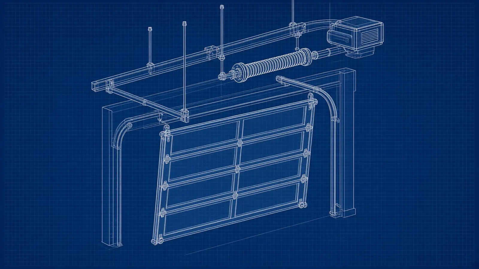Garage Doors exit planning: blueprint-style illustration for garage door business exit planning