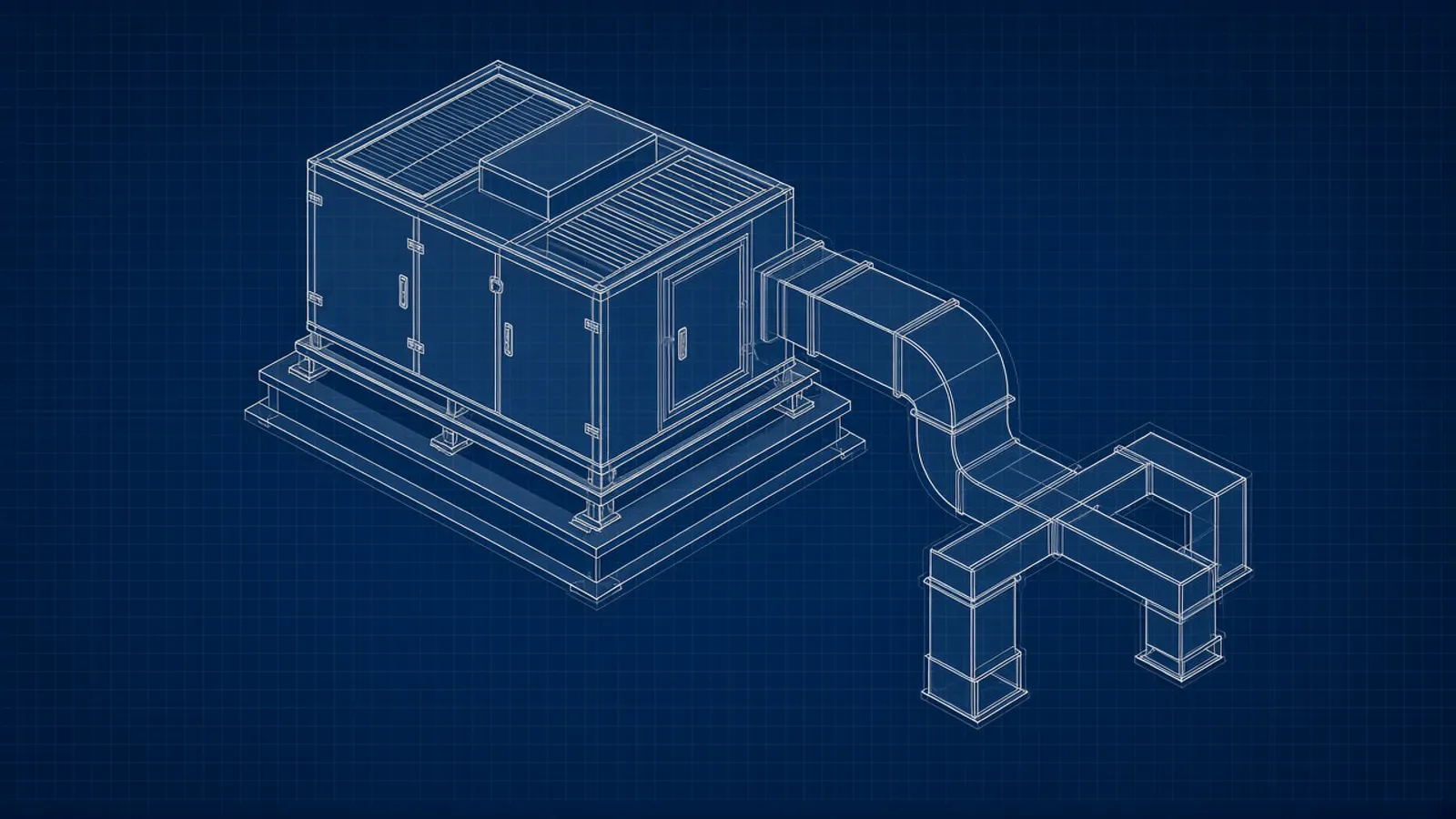 HVAC exit planning: blueprint-style illustration for HVAC business exit planning