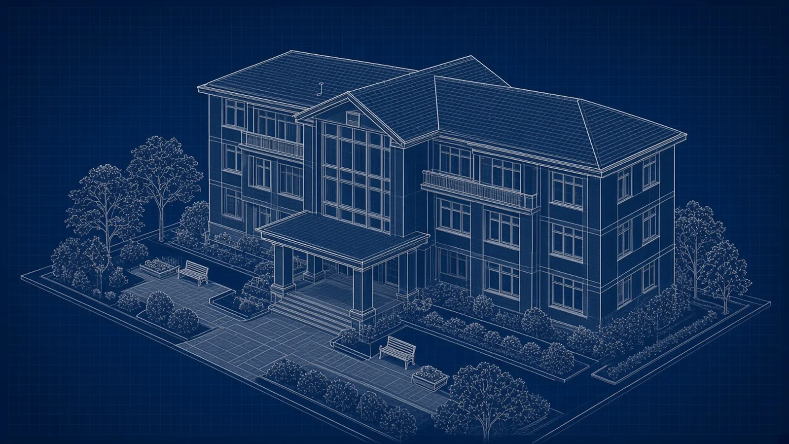 Senior Care exit planning: blueprint-style illustration for senior care business exit planning